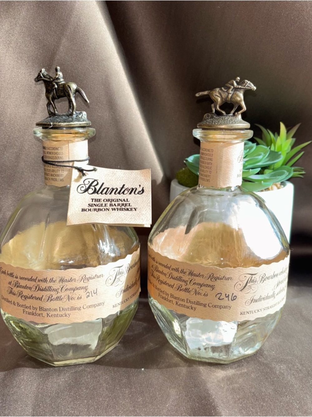 Blanton’s Bourbon Bottles Equestrain Décor vintage collectible